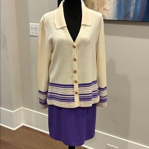 Vintage 90’s St John Collection sweater skirt and jacket